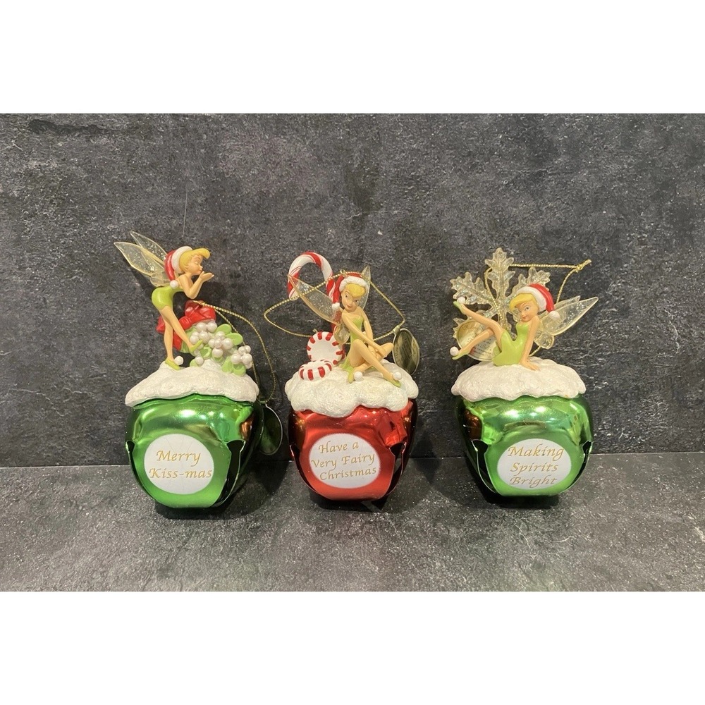 2008 Disney Tinker Bell's Holiday Ornament Collection Bradford Editions Set RARE